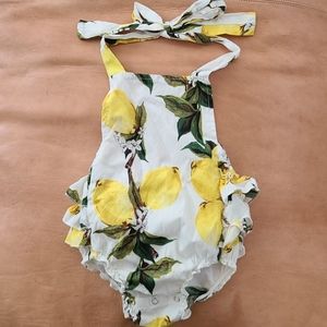 Lemon Ruffle Romper